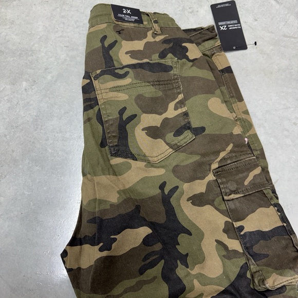 Camo Cargo Jogger Pants - Olive Green Camouflage - Picture 4 of 4